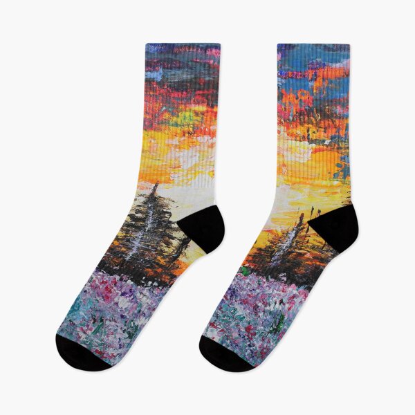 Item preview, Sunset and Wildflowers designed and sold by LivingArtBrenda.