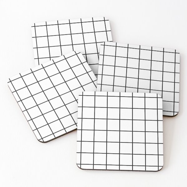 Item preview, White & Black Graph Grid Geometric Art designed and sold by EvePenman.