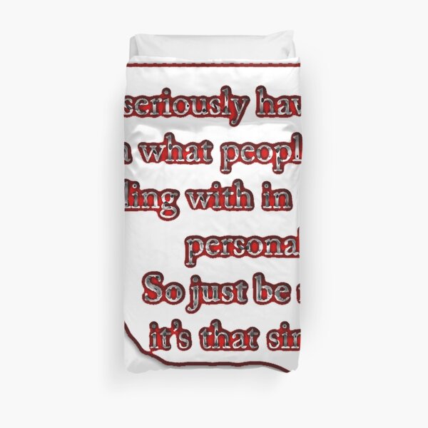 Be Nice Duvet Cover