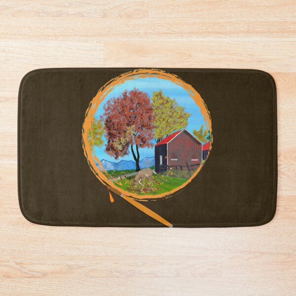 Item preview, Painting autumn deer near a farm designed and sold by DAscroft.
