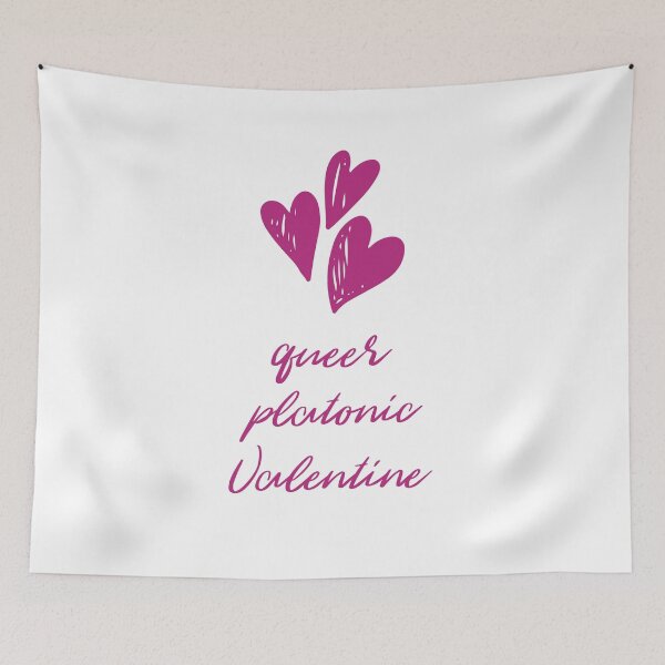 Item preview, Queer Platonic Valentine + Hearts (Pink) designed and sold by JoyofFriendship.