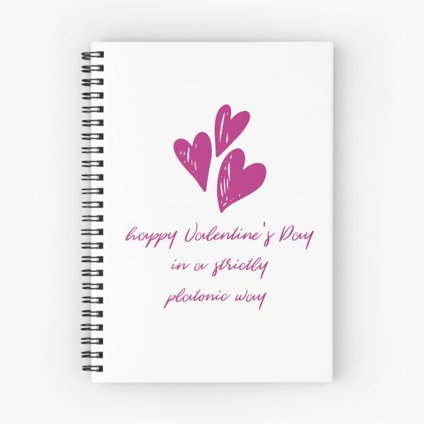 Item preview, Happy Valentine's Day in a Strictly Platonic Way + Hearts (Pink) designed and sold by JoyofFriendship.