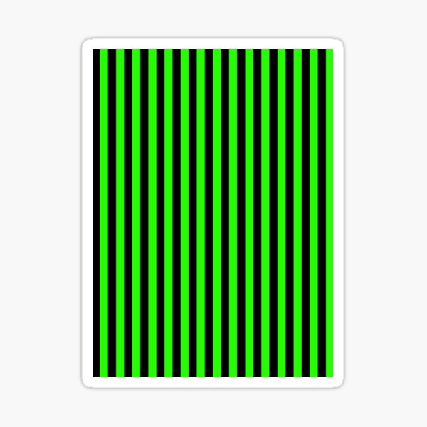 Green Stripes Black Stripes Sticker