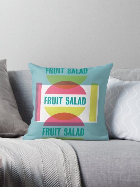 Fruit Salad Retro Sweets Throw Pillow