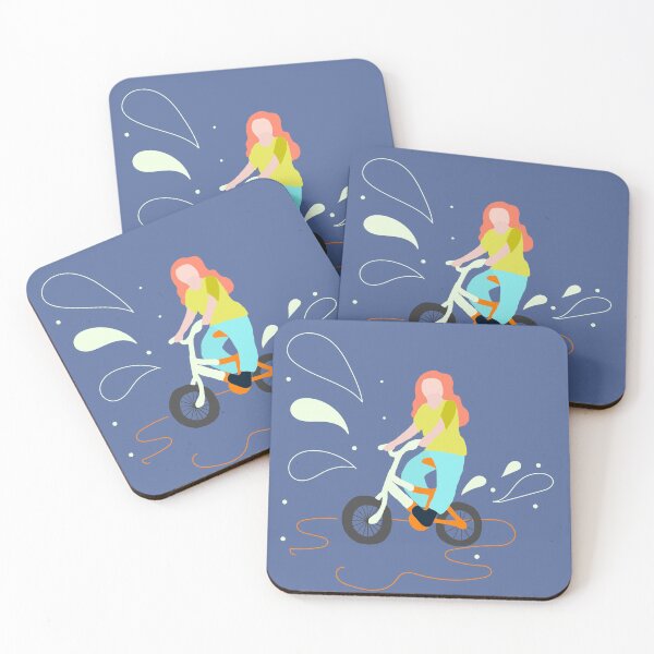 Item preview, Girl child 10-15 year old, school age teen riding a bicycle. designed and sold by Vgdesign4.