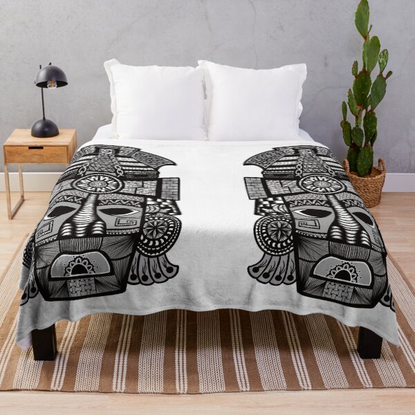 Item preview, Mayan mask tribal design designed and sold by irinabbota.