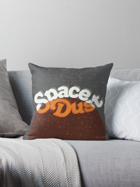 Space Dust Retro Sweets Throw Pillow