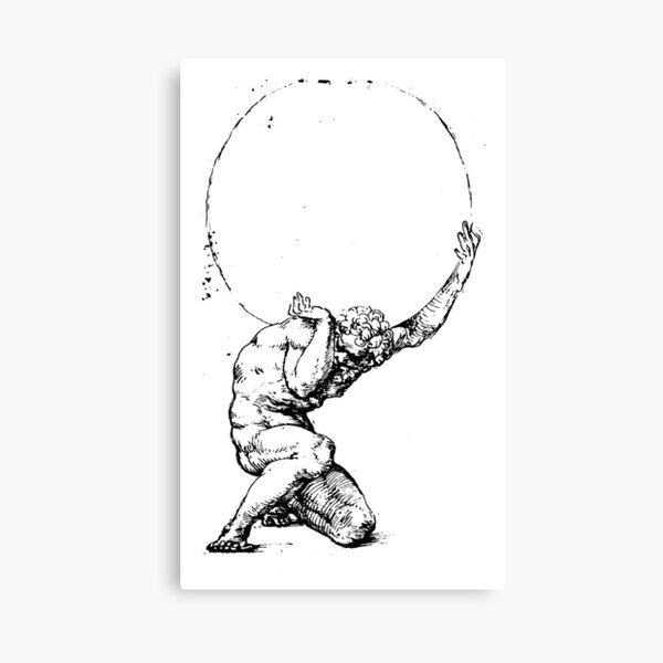 Crouching Figure of Atlas by Baldassare Tommaso Peruzzi Canvas Print