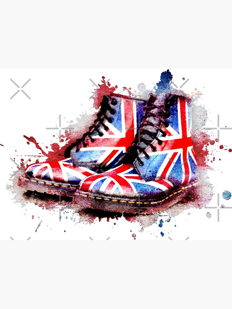 P ster for Sale con la obra Botas Dr Martens con bandera Union