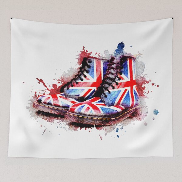 Artikelvorschau, Union Jack-Flagge Dr Martens Stiefel entworfen und verkauft von Retro Futurist.
