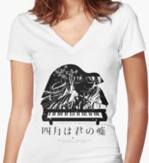 Shigatsu wa Kimi no Uso - Your lie in April Women's Fitted V-Neck T-Shirt