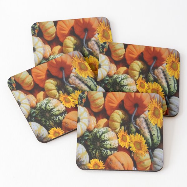 Item preview, FALL HARVEST SQUASH SUNFLOWERS ART designed and sold by sharlesart.
