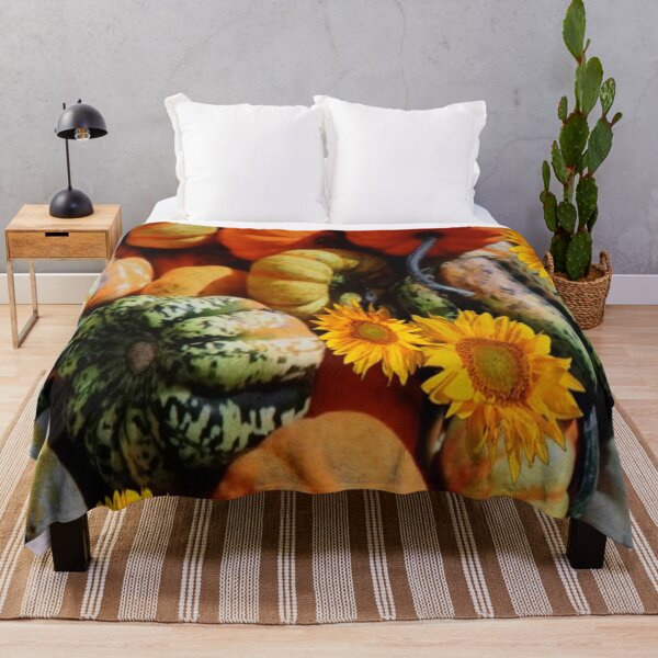 Item preview, FALL HARVEST SQUASH SUNFLOWERS ART designed and sold by sharlesart.