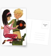 Kids Vinyl Record Love Postcards