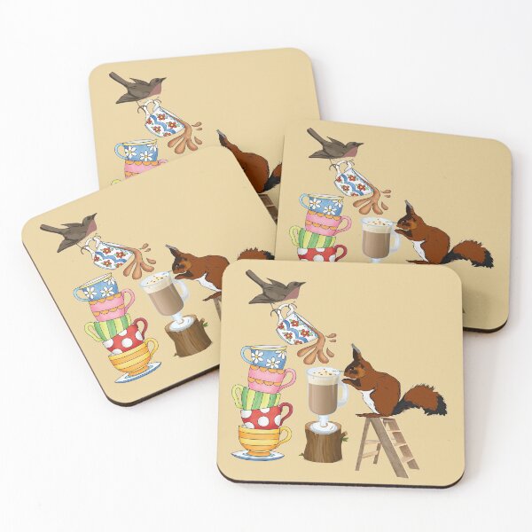 Hot chocolate with friends Coasters (Set of 4)