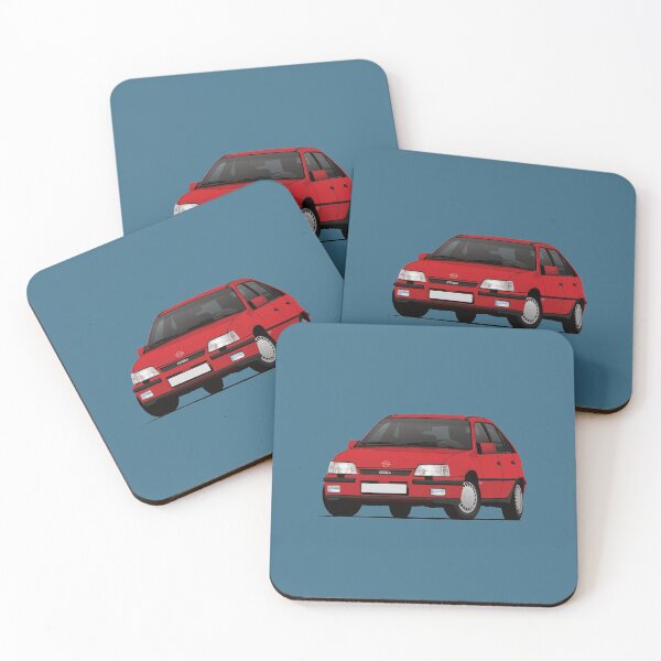 Item preview, Red Kadett E GSi car illustration designed and sold by knappidesign.