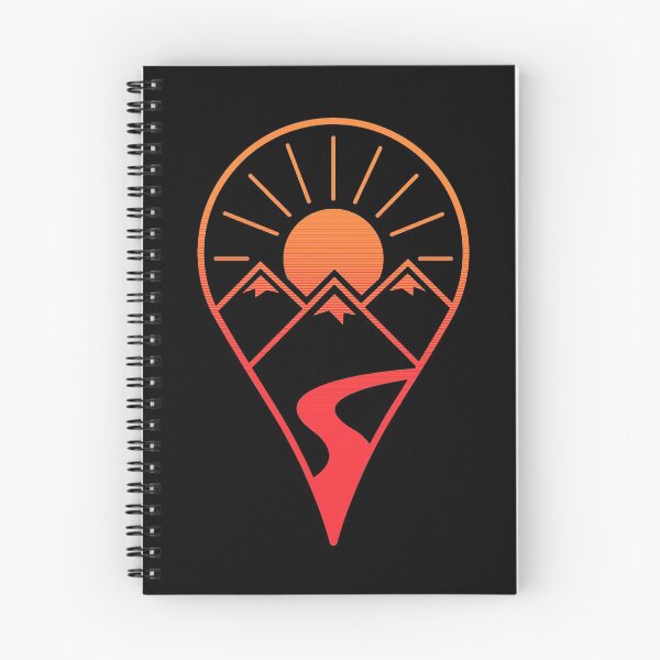 Item preview, Geometric Mountainscape Location Pin designed and sold by Gamma-Ray.