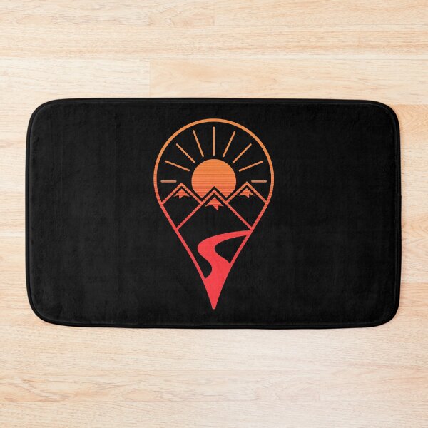 Item preview, Geometric Mountainscape Location Pin designed and sold by Gamma-Ray.