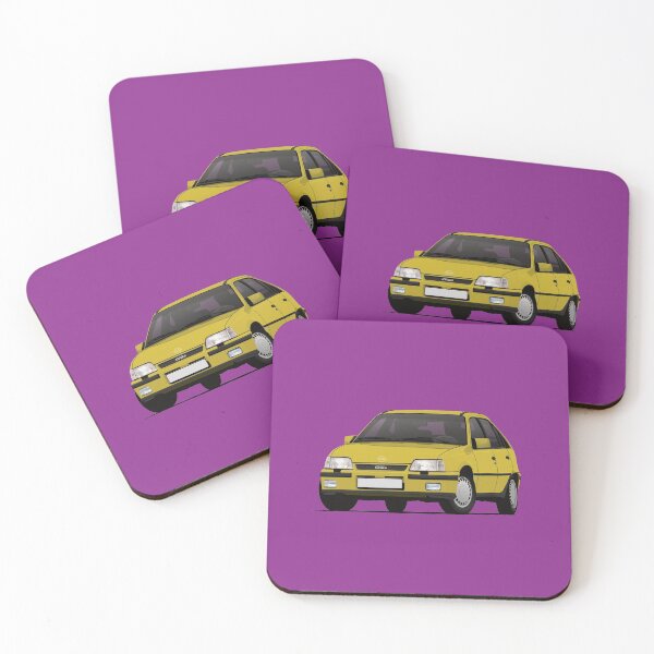 Item preview, Yellow Kadett E GSi car illustration designed and sold by knappidesign.