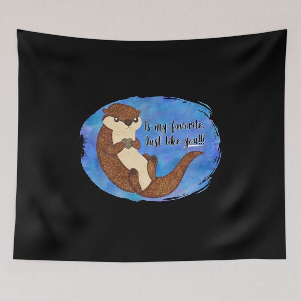 Item preview, Otter Favorite Heart Rock designed and sold by ViolaVixi.