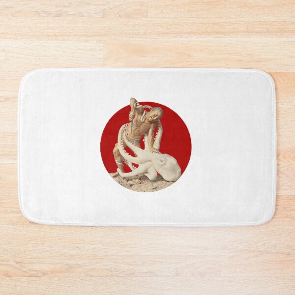 Item preview, Japanese Flag - Man Knifing a Big Octopus  designed and sold by weavernap.