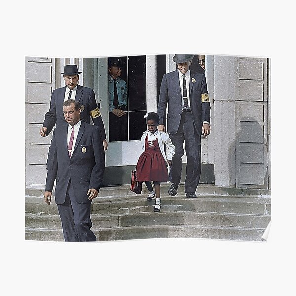 Ruby Bridges, escorted by U.S. Poster