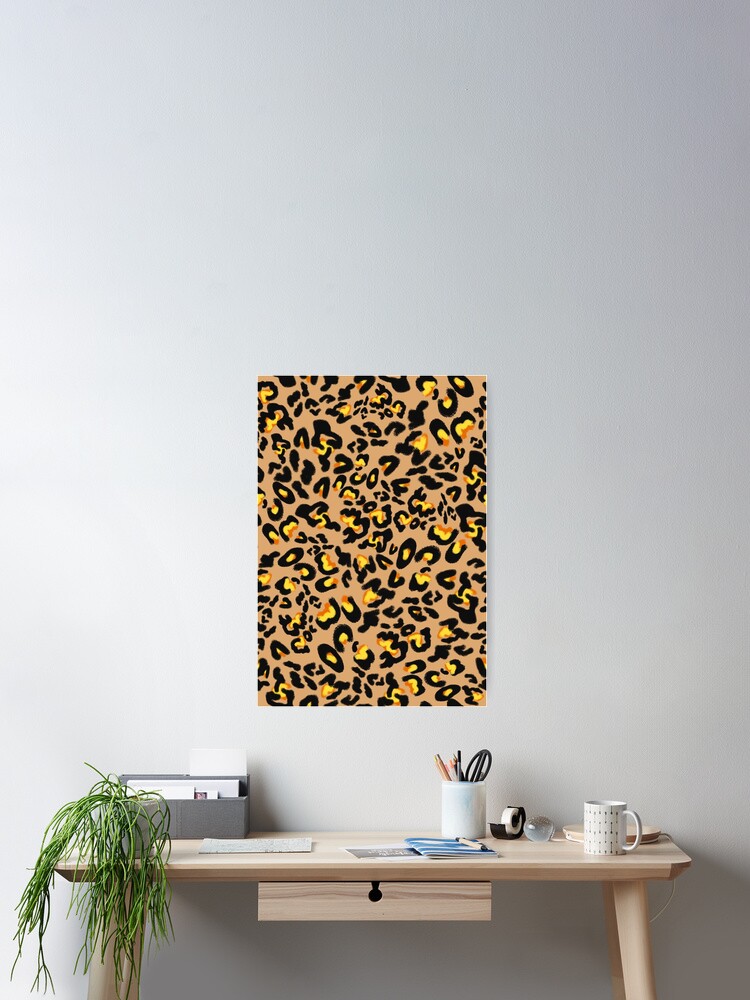 Thumbnail 2 of 3, Poster, Leopard Pattern Tan Print designed and sold by IFOM.