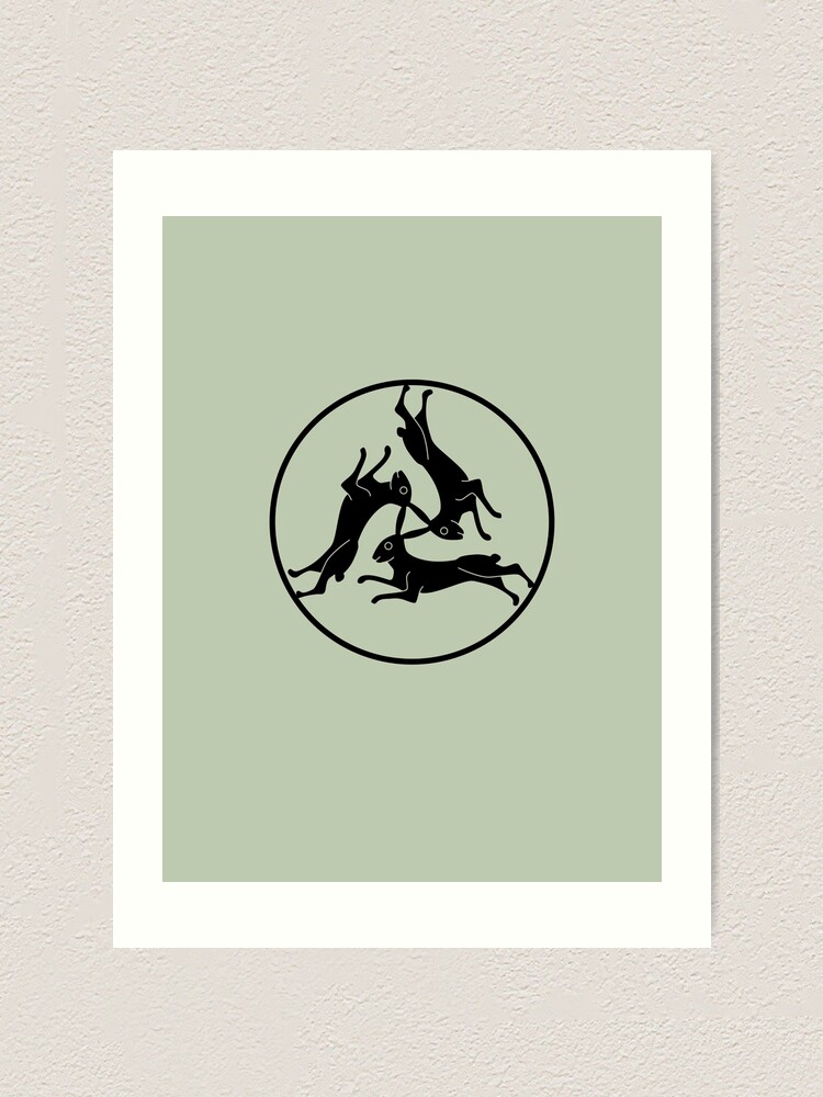 Alternate view of Three Hares Art Print
