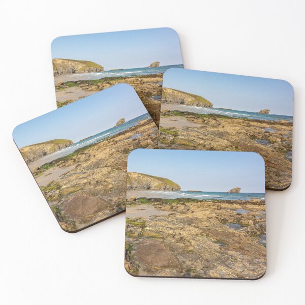 Item preview, Low tide on Portreath Beach designed and sold by HazyApplePhoto.