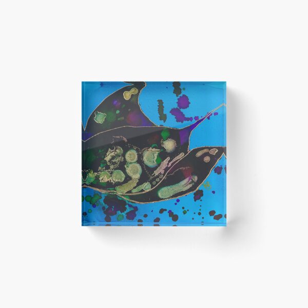 Item preview, Sting Ray Alcohol Ink Painting Digital Print designed and sold by Red Sakura Studio.