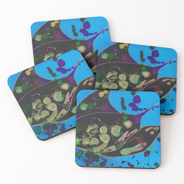 Item preview, Sting Ray Alcohol Ink Painting Digital Print designed and sold by Red Sakura Studio.