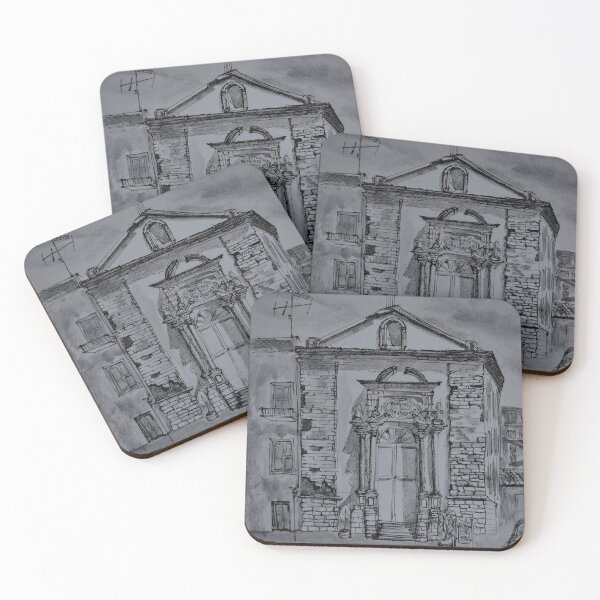 Item preview, Watercolor sketch in bw - Chiesa delle Anime Sante. Enna, Sicily designed and sold by Igor Pozdnyakov.