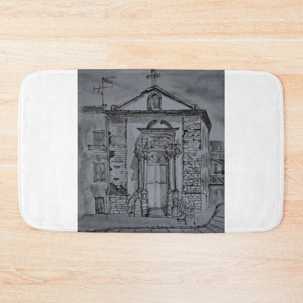 Item preview, Watercolor sketch in bw - Chiesa delle Anime Sante. Enna, Sicily designed and sold by Igor Pozdnyakov.