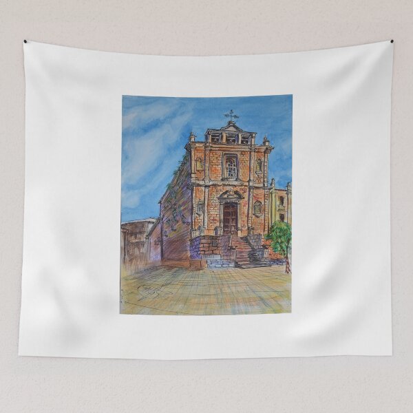 Item preview, Watercolor sketch - Chiesa di Santa Chiara. Enna, Sicily designed and sold by Igor Pozdnyakov.