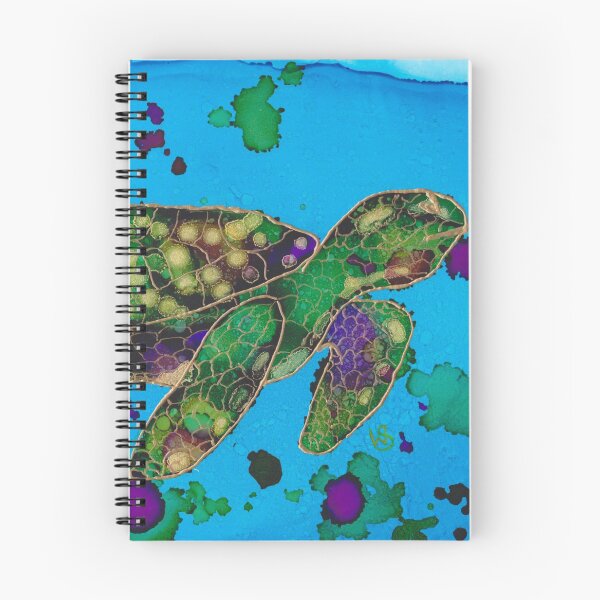 Item preview, Sea Turtle Alcohol Ink Painting Digital Print designed and sold by Red Sakura Studio.