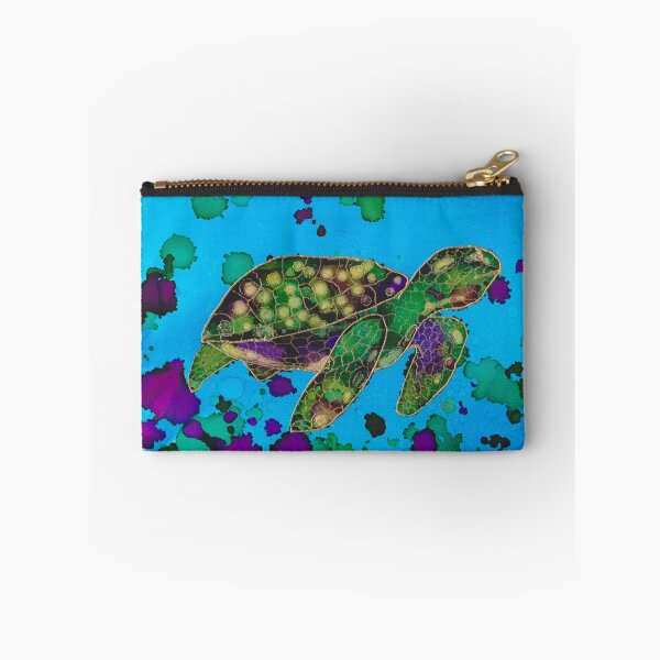 Item preview, Sea Turtle Alcohol Ink Painting Digital Print designed and sold by Red Sakura Studio.