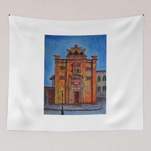 Item preview, Watercolor sketch - Chiesa di San Michele Arcangelo. Enna, Sicily designed and sold by Igor Pozdnyakov.