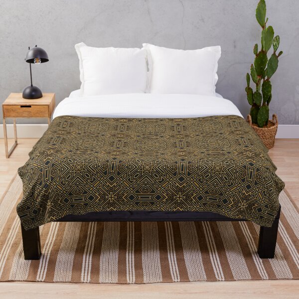Luxury Gold Pattern 07 Throw Blanket