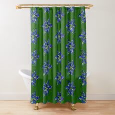 Blue Flower Shower Curtain
