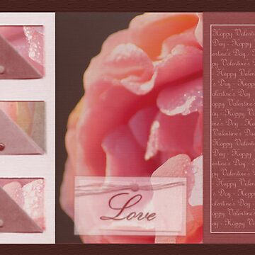 Artwork thumbnail, Happy Valentine's day - Pink rose - card by steppeland