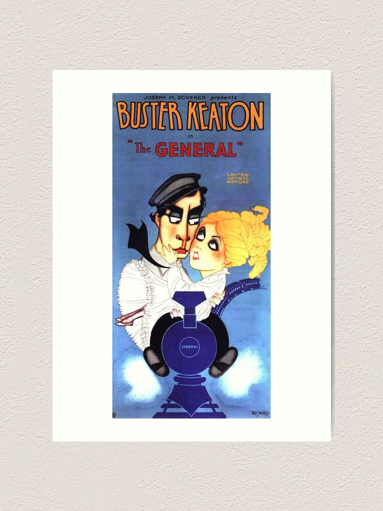 Vintage Hollywood Nostalgia The General Buster Keaton Film Movie Advertisement Poster Art Print By Jnniepce Redbubble