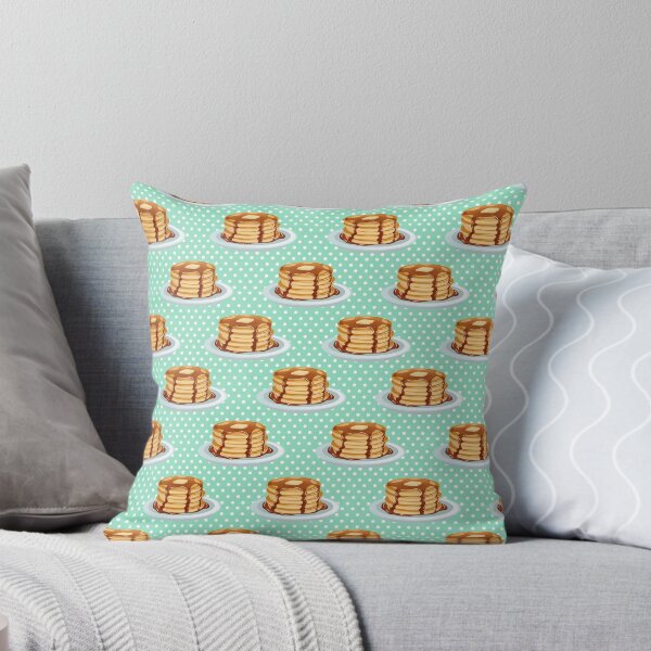 Pancakes with Maple Syrup Pattern Throw Pillow