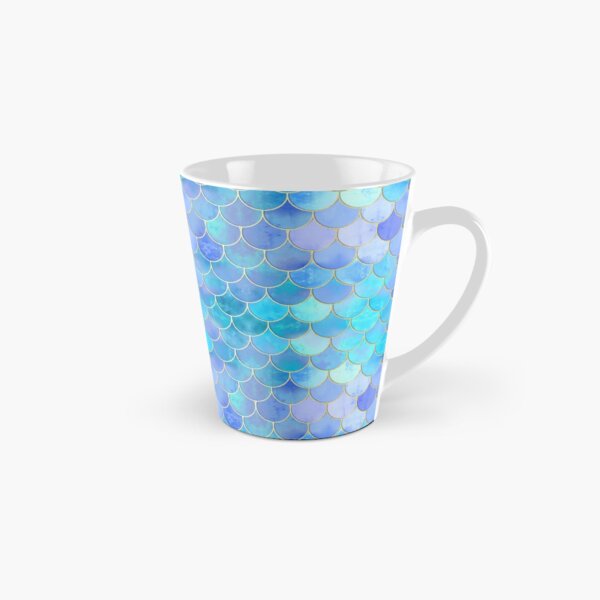 Artikel-Vorschau von Aqua Pearlescent & Gold Mermaid Maßstabsmuster, designt und verkauft von tanyadraws.