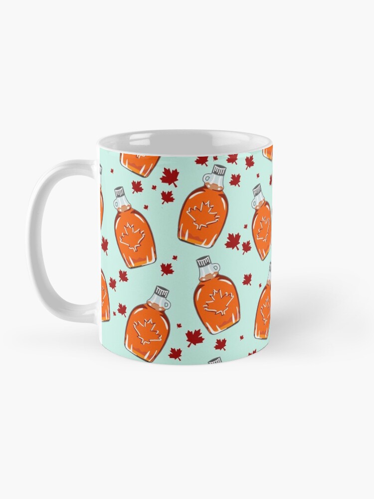 Alternate view of Super Canadian Maple Syrup Pattern Coffee Mug