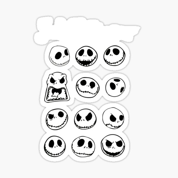 Item preview, Jack Skeleton Face Moods Funny Horror Halloween designed and sold by arrowroottees.