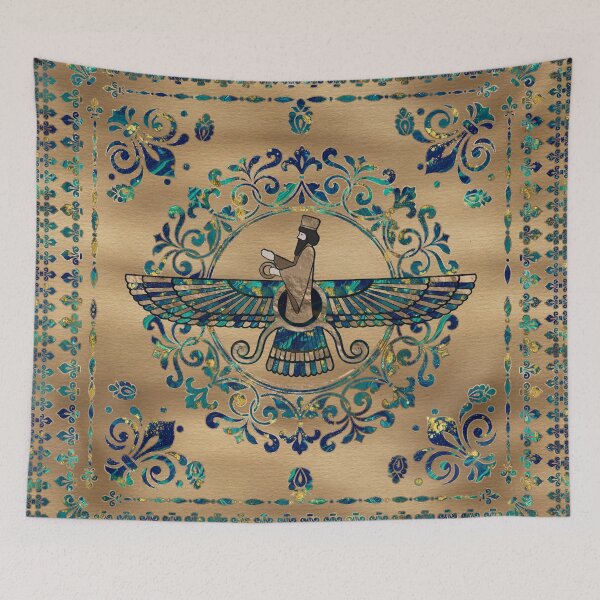 Item preview, Farohar - Faravahar - Fravashi Marble and Gold designed and sold by k9printart.
