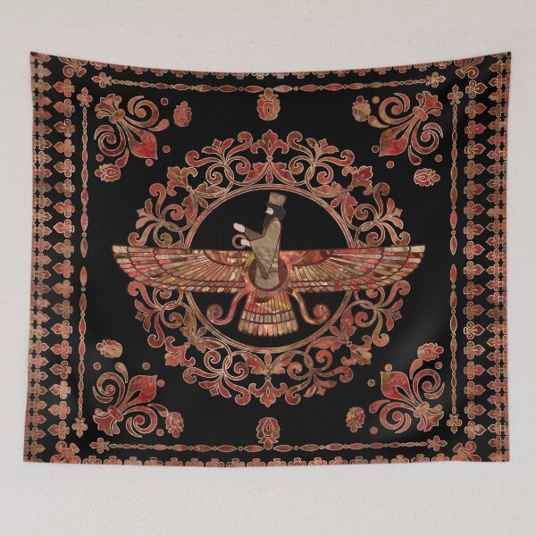 Item preview, Farohar - Faravahar - Fravashi Marble and Gold designed and sold by k9printart.