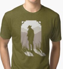 Old Western Silhouette Tri-blend T-Shirt