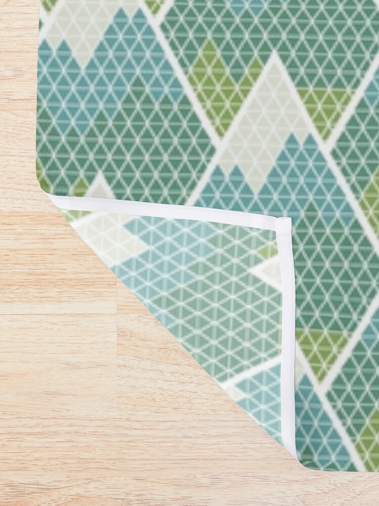 Alternate view of Geometric Mountain Pattern Shower Curtain