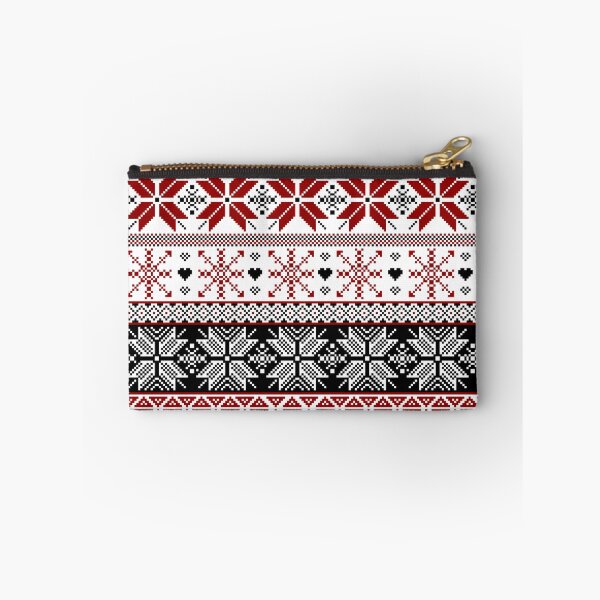 Item preview, Red and Black Winter Fair Isle Pattern designed and sold by tanyadraws.